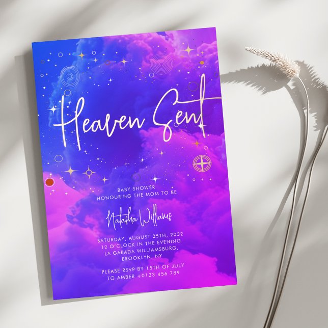 Heaven Sent Celestial Pink and Blue Baby Shower (Creator Uploaded)