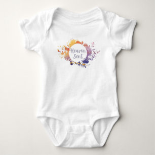 Heaven Sent Christian Girls Floral Baby Bodysuit
