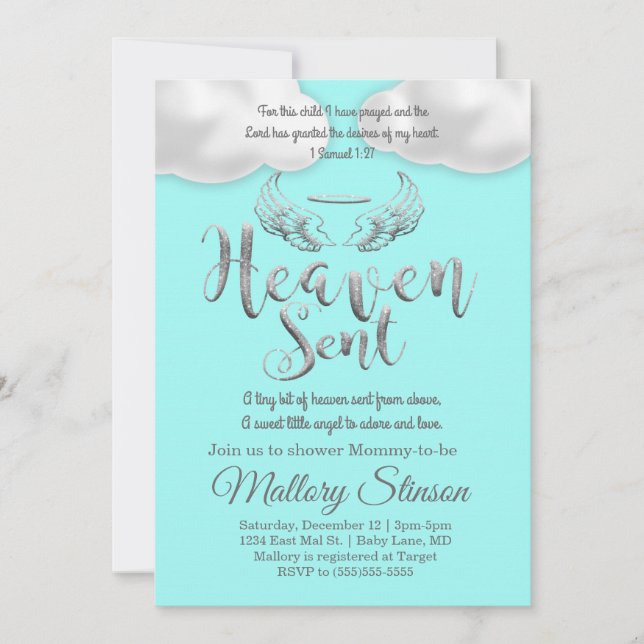 Heaven Sent Invitation (Front)