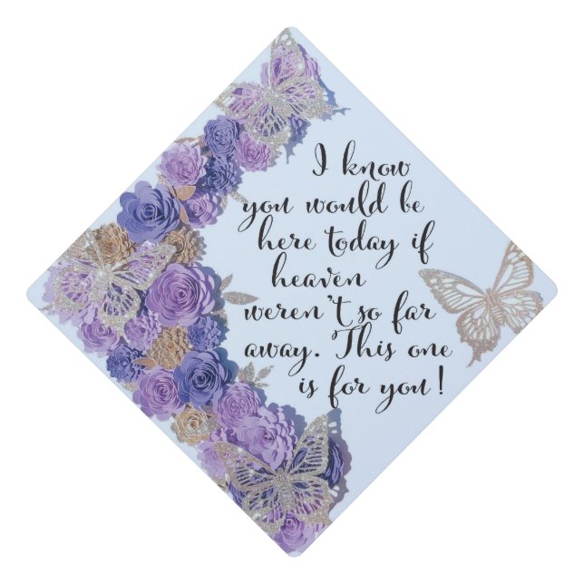Heaven So Far Away Graduation Cap Topper (Front)