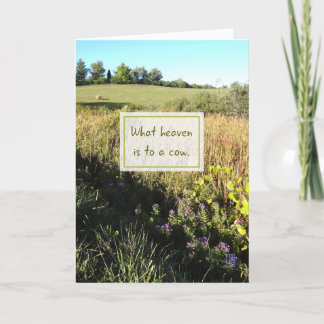Heaven to a Cow Retirement Greeting Card