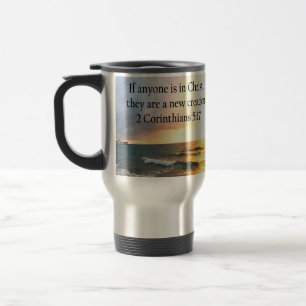 HEAVENLY 2 CORINTHIANS 5:17 OCEAN PHOTO DESIGN TRAVEL MUG