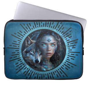 Heavenly alliance the wolf and the beautiful woman laptop sleeve