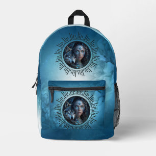 Heavenly alliance the wolf and the beautiful woman printed backpack