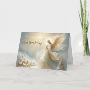Heavenly Angel Folded Holiday Card
