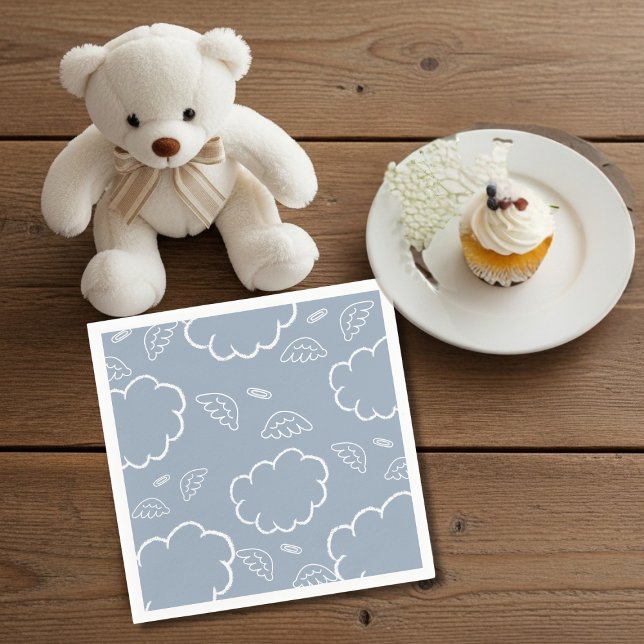  Heavenly Angel Halo Cloud  Blue  Napkins (Heavenly Angel Halo Cloud Blue Napkins)