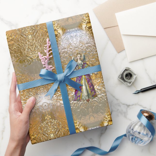 Heavenly Angel of Light Holiday Wrapping Paper (Gifting)