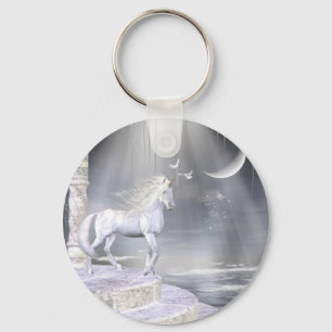 Heavenly Angel Unicorn Scene Keychain