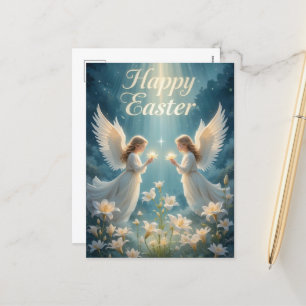 Heavenly Angelic Easter Spiritual Happy Easter  Holiday Postcard