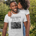 Heavenly Birthday Daddy | Photo Memorial T-Shirt<br><div class="desc">Heavenly birthday Daddy memorial tshirt,  featuring a photo and editable text. All the font styles,  sizes and colours can be changed by clicking on the customize further link after personalizing.</div>