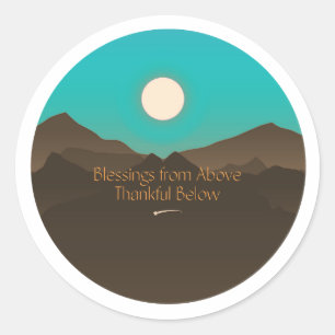 Heavenly Blessings, Grateful Hearts Classic Round Sticker