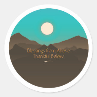 Heavenly Blessings, Grateful Hearts Classic Round Sticker