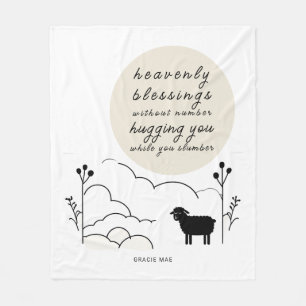 Heavenly Blessings Prayer   Neutral Colours   Shee Fleece Blanket