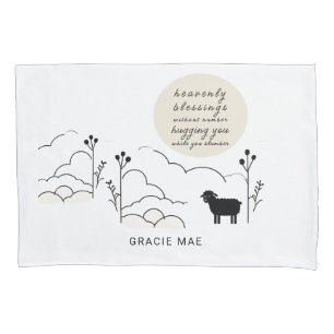 Heavenly Blessings Prayer   Neutral Colours   Shee Pillowcase
