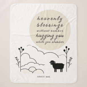 Heavenly Blessings Prayer   Neutral Colours   Shee Sherpa Blanket