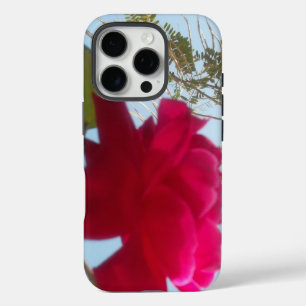 Heavenly Bloom   A Red Rose Against the Blue Sky  iPhone 16 Pro Case
