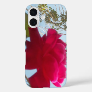 Heavenly Bloom   A Red Rose Against the Blue Sky  iPhone 16 Case