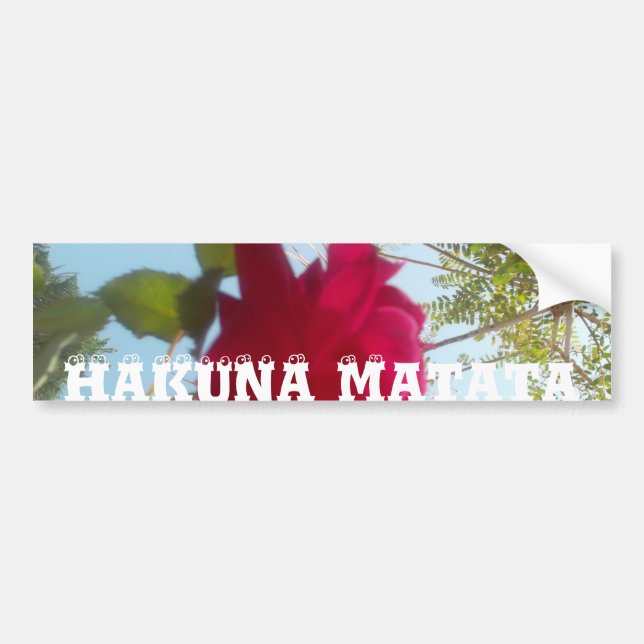 Heavenly Bloom: A Rose Against the Sky Bumper Sticker (Front)