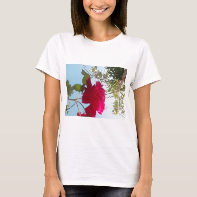 Heavenly Bloom: A Rose Against the Sky T-Shirt (Front)