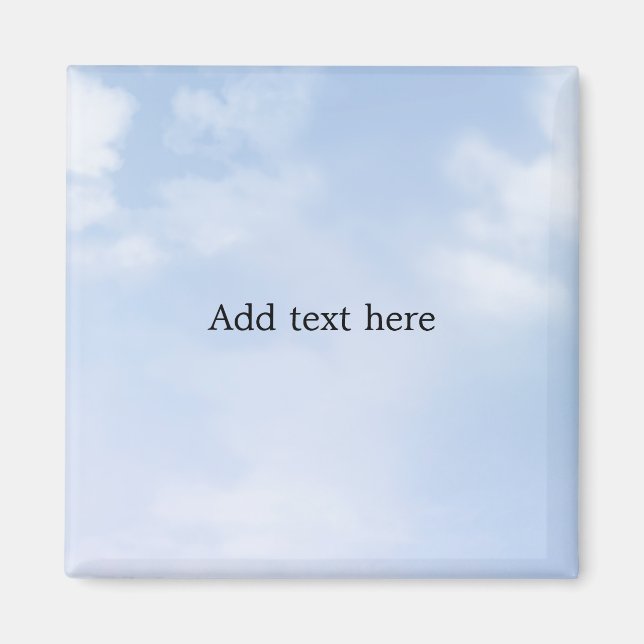Heavenly blue colour TEMPLATE, customizable, Magnet (Front)