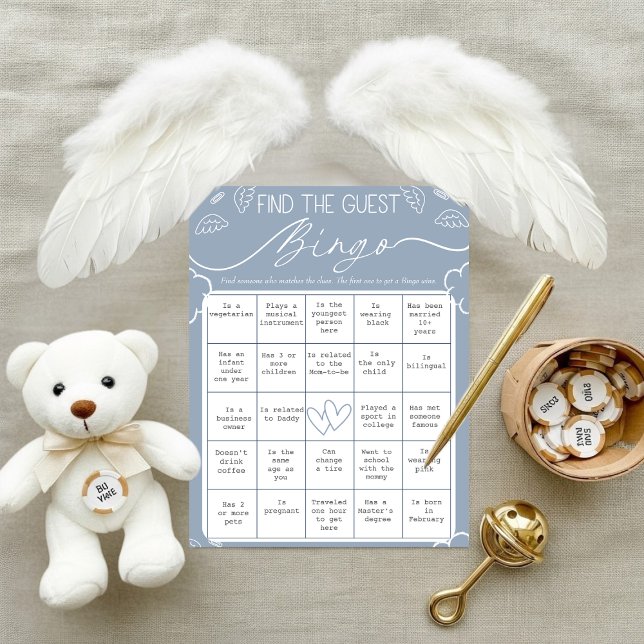 Heavenly blue Find The Guest Bingo Card (Heavenly blue Find The Guest Bingo Card)