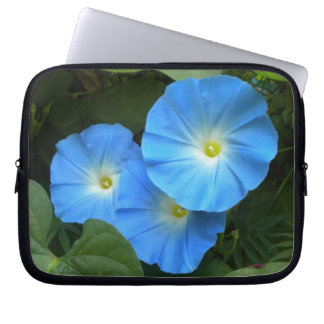 Heavenly Blue Morning Glories Laptop Sleeve