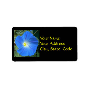 Heavenly Blue Morning Glory Address labels