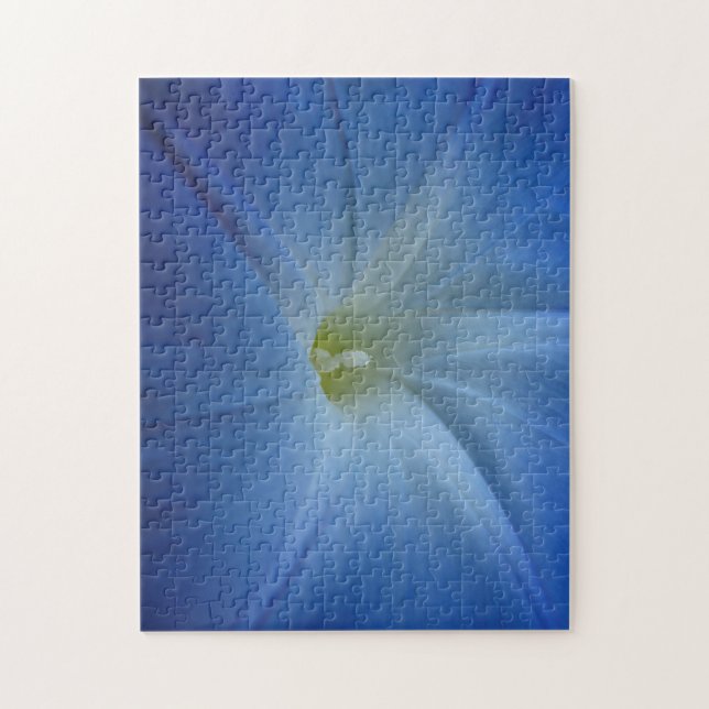Heavenly Blue Morning Glory Flower Photo Jigsaw Puzzle (Vertical)