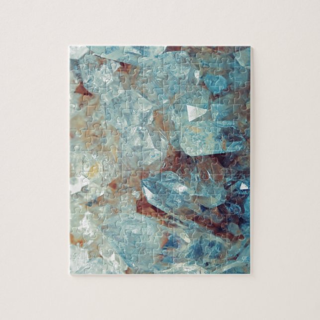 Heavenly Blue Quartz Crystal Jigsaw Puzzle (Vertical)