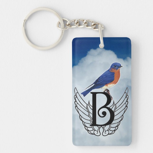 Heavenly BlueBirds Keychain (Front)