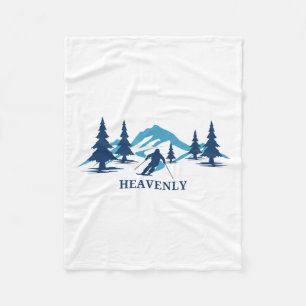 Heavenly California Ski Resort Skiing Skier _1 Fleece Blanket