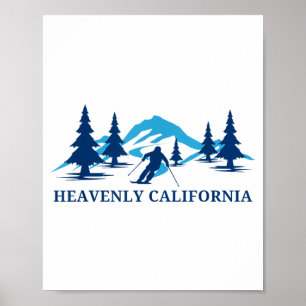 Heavenly california skiing resort mountains  poster