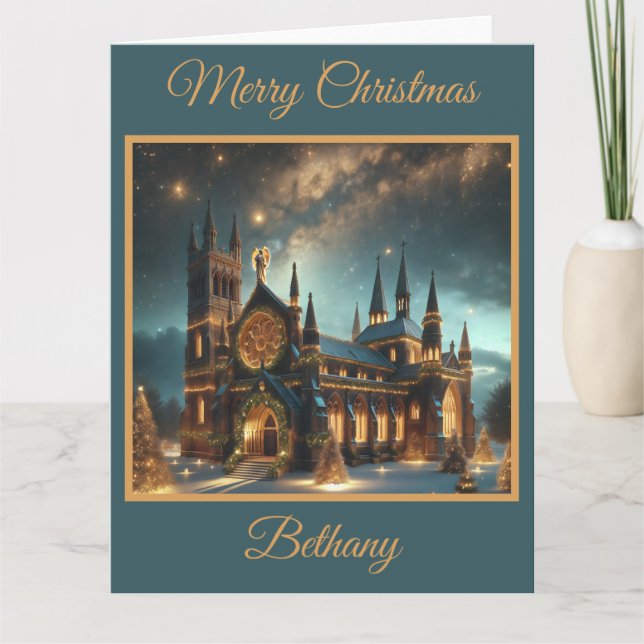 Heavenly Cathedral at Christmas Card (Front)