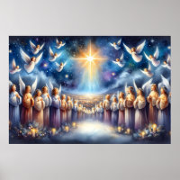 Heavenly Choir Under Star of Bethlehem