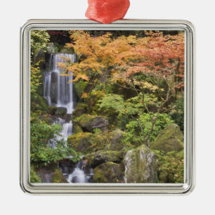 Heavenly Falls and autumn colours Metal Ornament