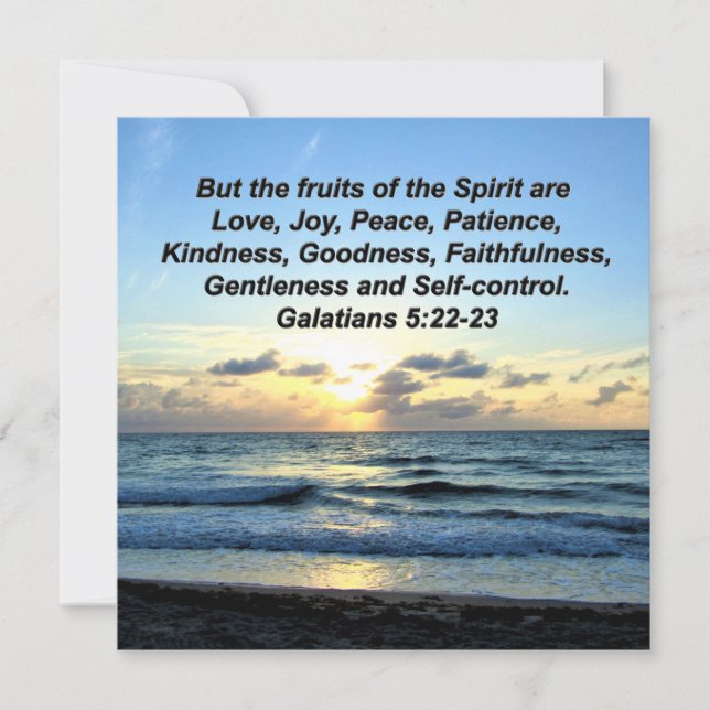 HEAVENLY GALATIANS FRUIT OF THE SPIRIT DESIGN INVITATION (Front)