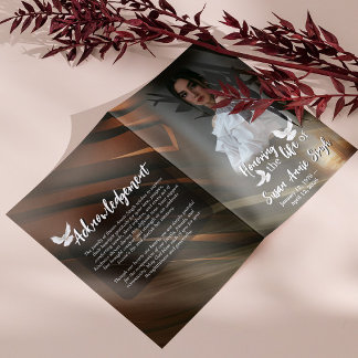 Heavenly Gates Celebration of Life Funeral Program Flyer