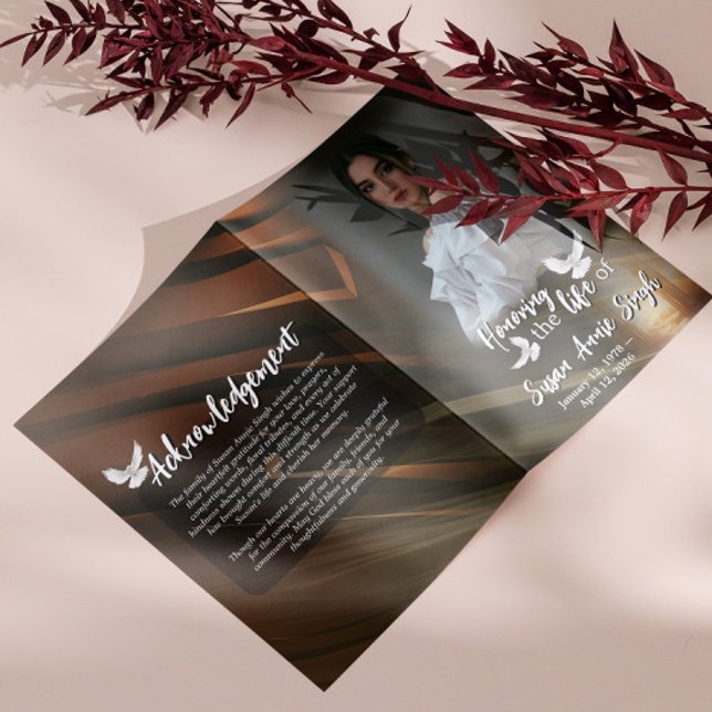Heavenly Gates Celebration of Life Funeral Program Flyer (Creator Uploaded)