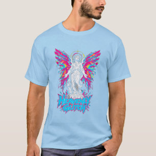 Heavenly Glitch Angel Graphic Men's T-Shirt