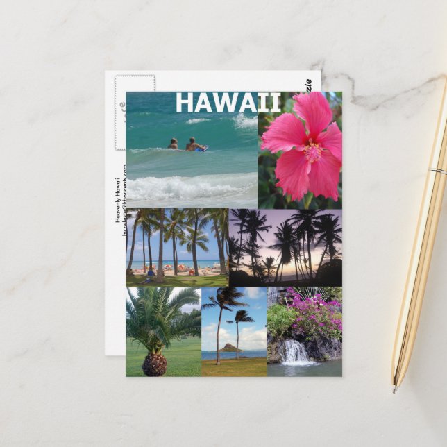Heavenly Hawaii Postcard (Front/Back In Situ)