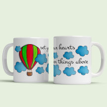 Heavenly Hot air balloon Journey and Bible quote