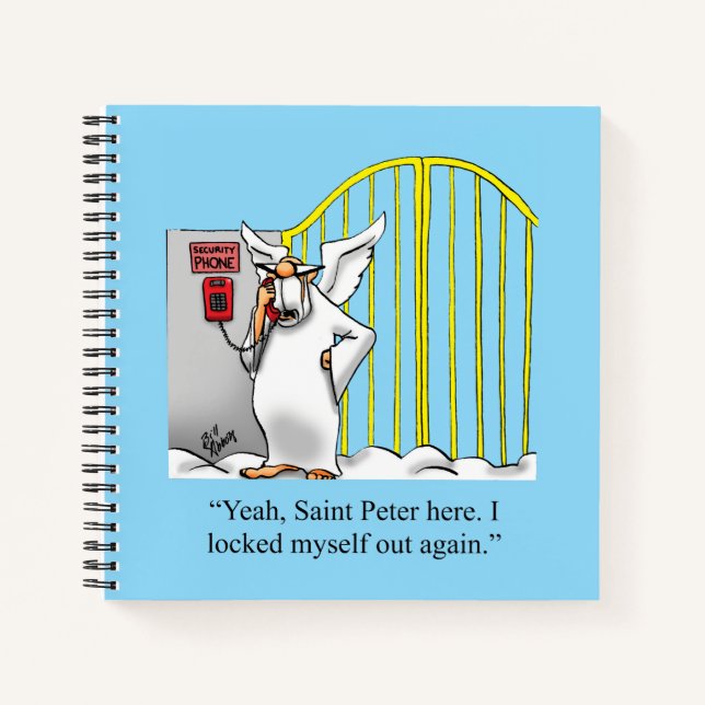 Heavenly Humour Spiral Notebook (Front)