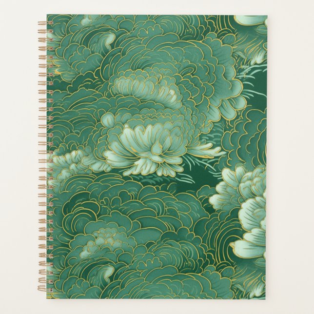 Heavenly Jade Chiyogami Planner (Front)