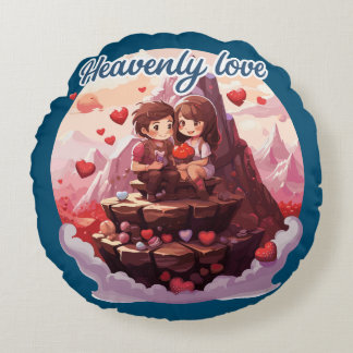 Heavenly love round pillow