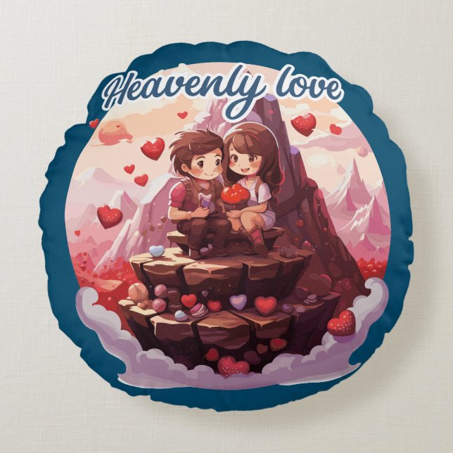 Heavenly love round pillow (Front)