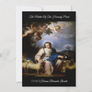 Heavenly Mother Baroque  art Invitation