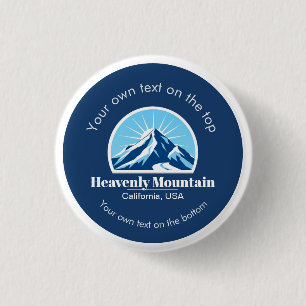 Heavenly Mountain California ski vacation 1 Inch Round Button