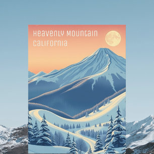 Heavenly Mountain California ski vacation Postcard