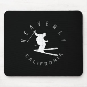 Heavenly Mountain Ski Skiing Snowboarding Winter C Mouse Pad