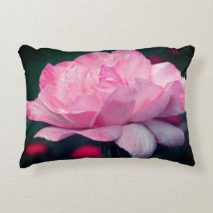 Heavenly Pink Rose Flower   Accent Pillow